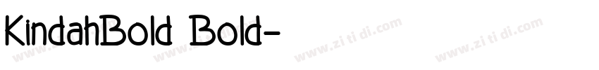 KindahBold Bold字体转换